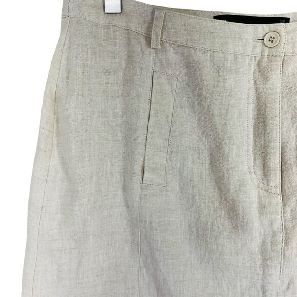 linen fitted skirt beige size medium Comtemporaine - Picture 4 of 9
